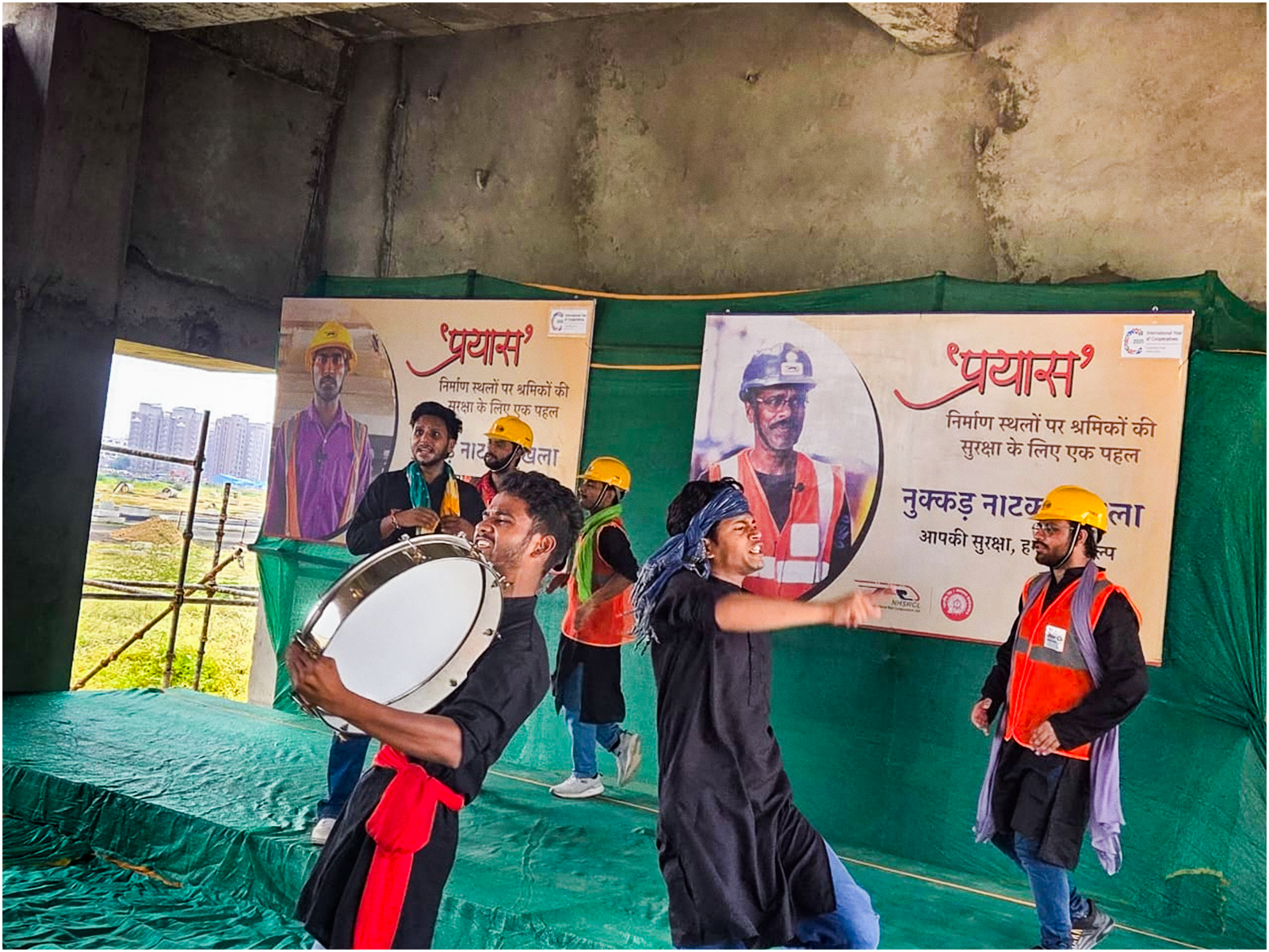 Interactive Nukkad Natak performances under the initiative ‘प्रयास’ conducted across Bullet Train construction sites on 18th August 2025